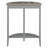 Grey Oak and Grey Half Moon Console Table with Bottom Shelf