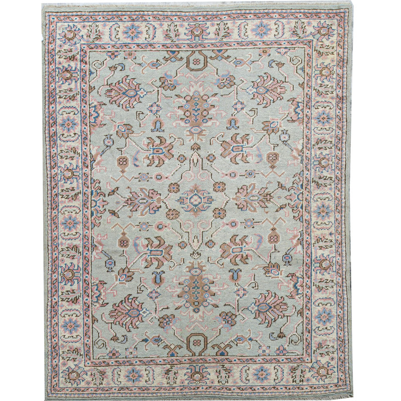 Tapis ivoire noué à la main de haute qualité