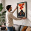 Volcanic Power Mid-Century - Framed Print-543192099-543192124