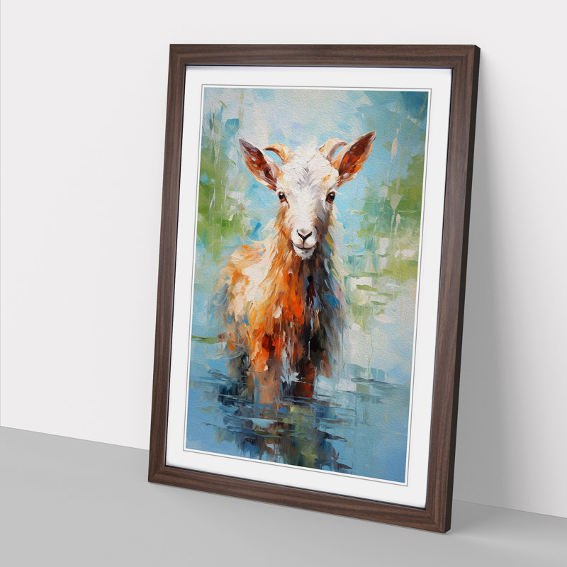 Goat Impressionism No.3 - Framed Print, 64cm H x 46cm W x 2cm D