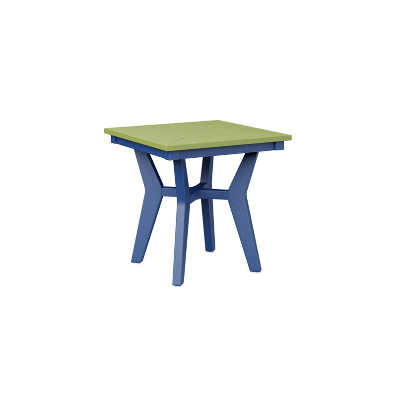 Mayhew Outdoor Square Side Table, Kiwi Green, Pacific Blue