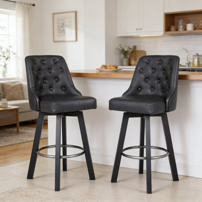 Swivel Yes Faux Leather Bar Stool