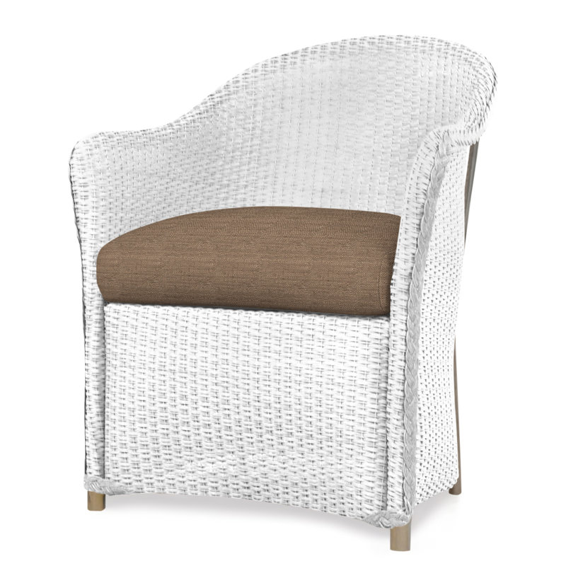 Weekend Retreat Outdoor Dining Armchair, White, Serene Spa