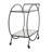  Bray Gold Metal Rolling Round 2 Mirrored Shelf Bar Cart with Top Handle-1739752963