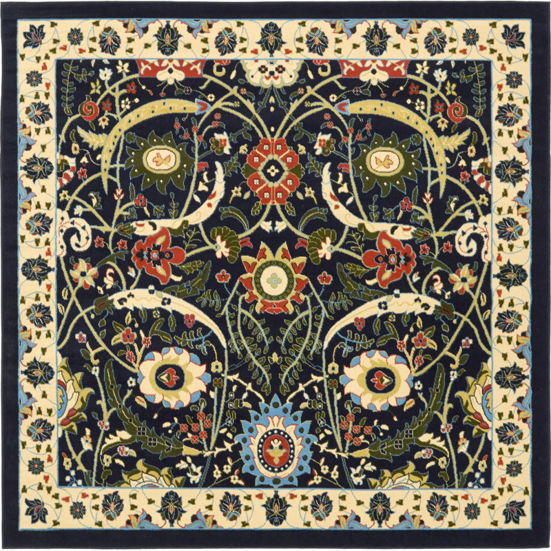 Britannia Floral Indoor Rug, Square 8'