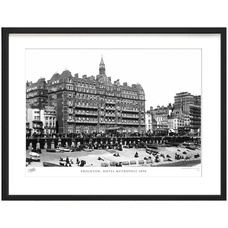 Brighton, Hotel Metropole 1890 by Francis Frith - Single Picture Frame Print, 40cm H x 50cm W x 2.3cm D