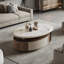 Table basse en pierre micro-cristalline télescopique