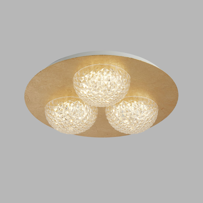 Anyelin Acrylic LED Flush Mount, Gold