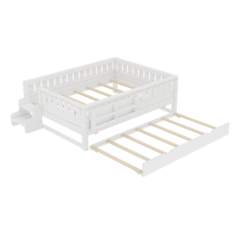 Lits avec lit gigogne et lit double en bois