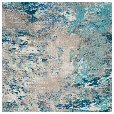 Etta Abstract Light Blue/Green Area Rug