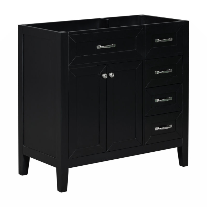 35.5'' Single Bathroom Vanity Base Only, Black