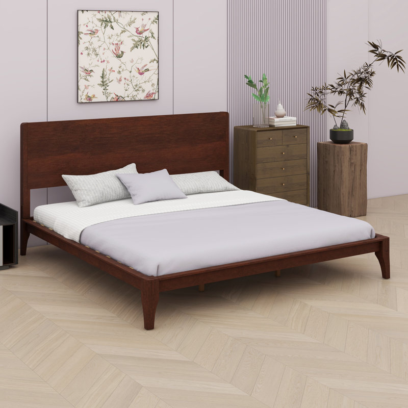 Lit plateforme en bois de bambou, Chocolat
