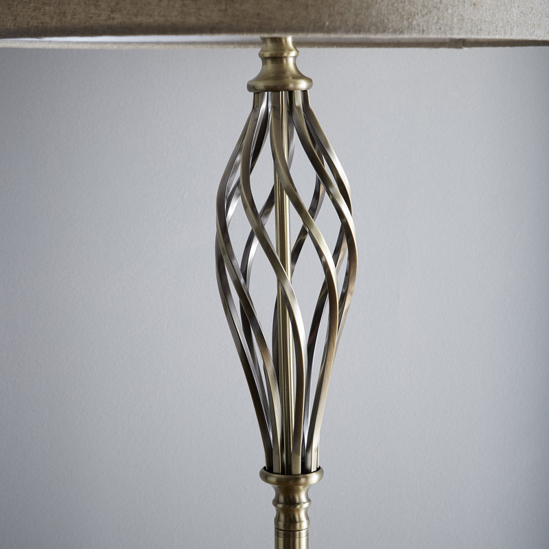 Eagleton 166cm Antique Brass Traditional Floor Lamp