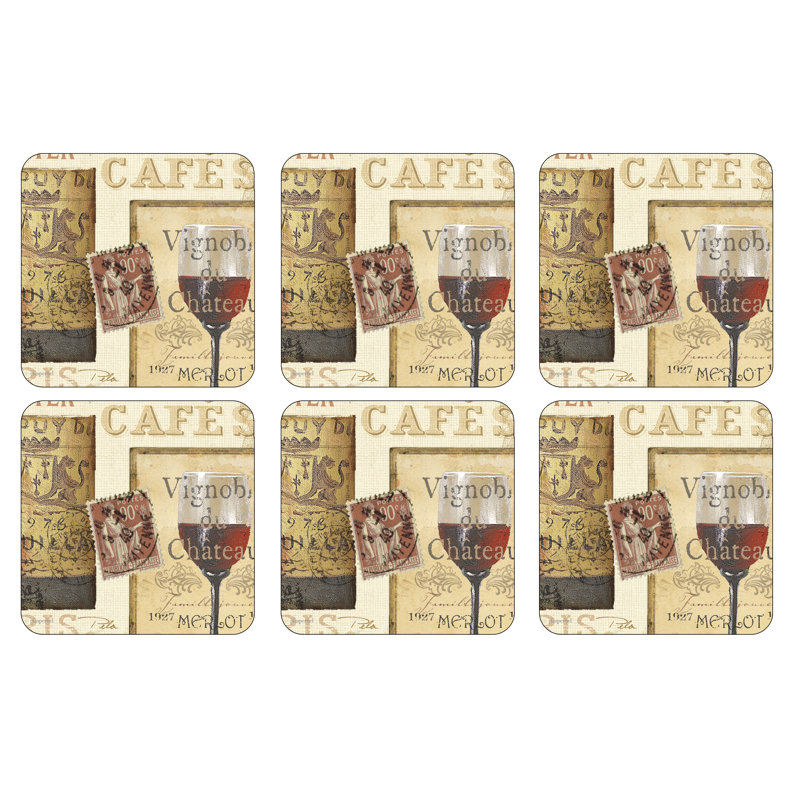 Sous-verres Pimpernel French Cellar 4 po x 4 po
