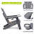All-Weather High-Density Polyethylene (HDPE) Foldable Adirondack Chair With Table, Two-Piece Set-235096009
