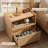 Fluted Modular Combination Nightstand With Open And Closed Drawers-2079517051