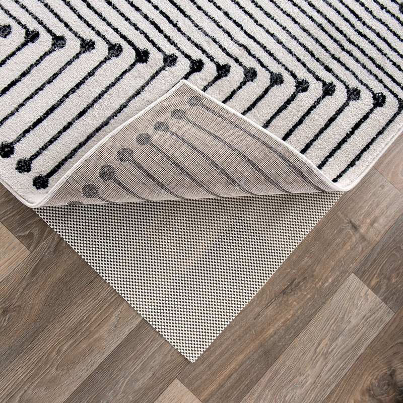 Nasyr Cushioned Non Slip Rug Pad For Hard Surfaces, Rectangle 10' x 14'