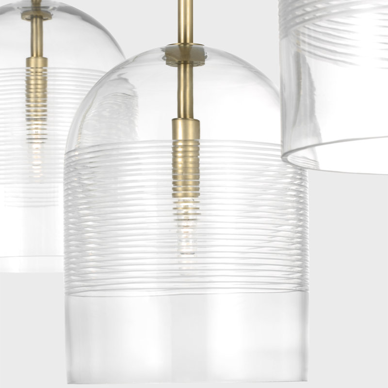 Leano 5 - Light Chandelier, Hand-Rubbed Antique Brass