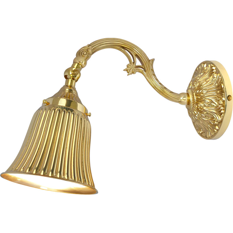Frausto Swing Arm Sconce, Bright Gold