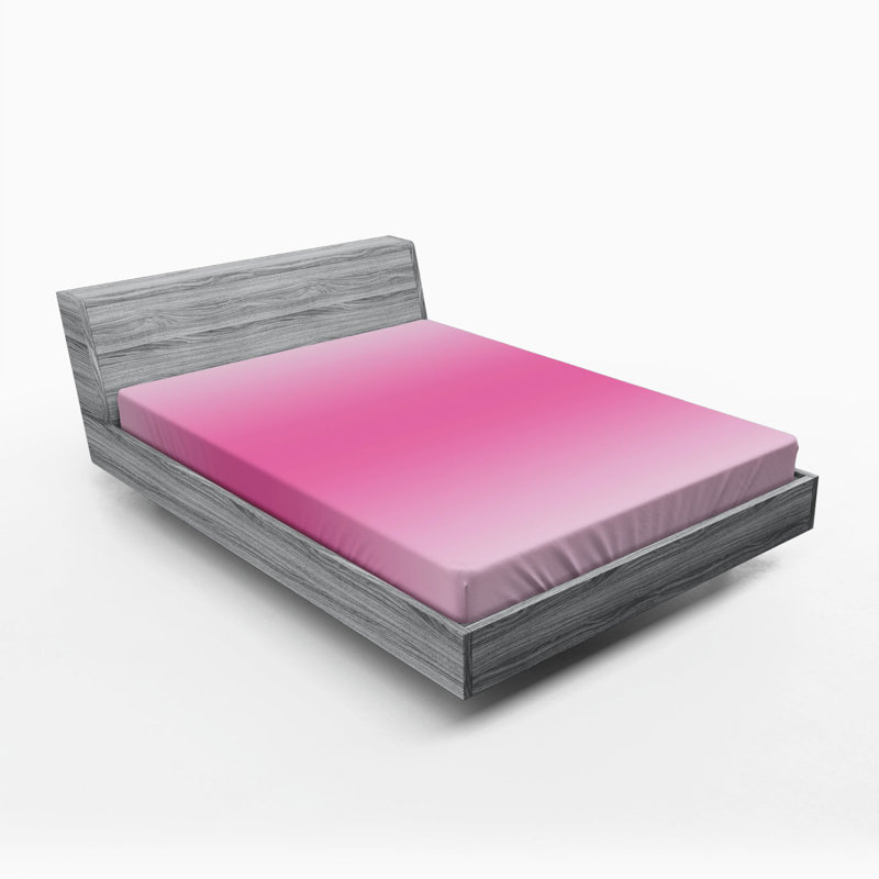 Microfiber Abstract Fitted Sheet, Queen Fitted Sheet, Pink, striped