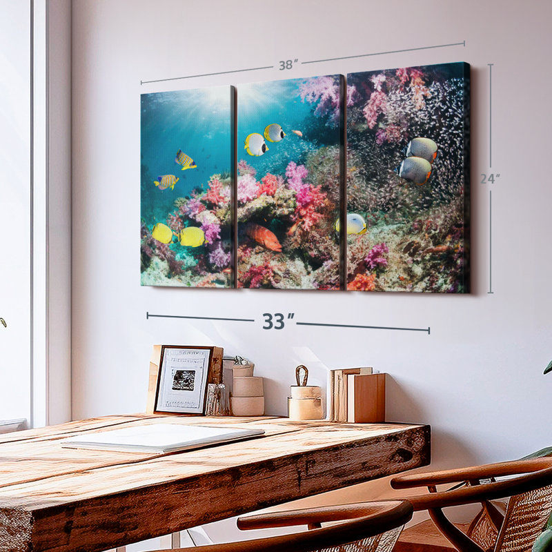 "Andaman Sea Life" sur toile, H 24 po x l 38 po