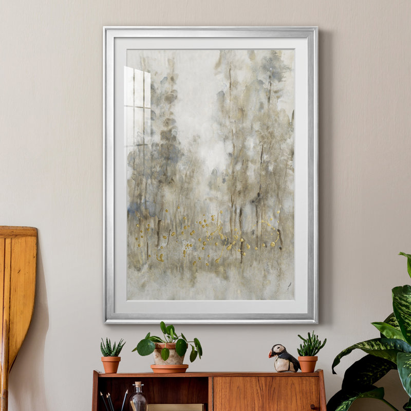 Thicket of Trees II, reproduction encadrée de qualité supérieure - prête à être accrochée, Cadre argenté