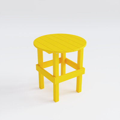  Table d'extérieur ronde en composite, jaune citron