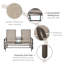 Banc oscillant avec table centrale Outsunny