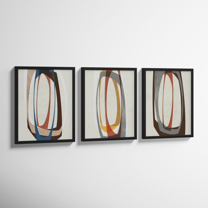 Orbit 3-5 by Jacques Pilon, 20" H x 16" W, Black Framed