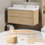 Ensemble de meuble-lavabo mural 48 po avec lavabo Dyerville