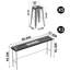 Katrea Solid Wood Top Trestle Dining Set-1700181625