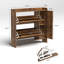 Armoire de rangement pour chaussures avec deux tiroirs rabattables