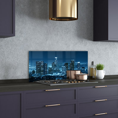 Akan Blue - Los Angeles By Night - No Frame Print on Glass