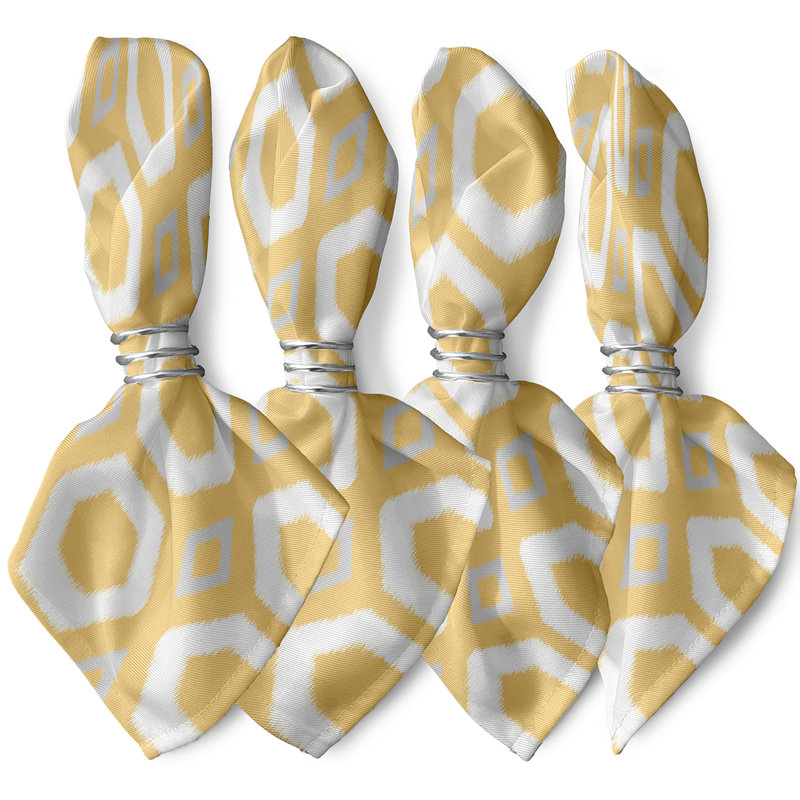 Lilwenn Hexagon Heaven Napkins, Yellow