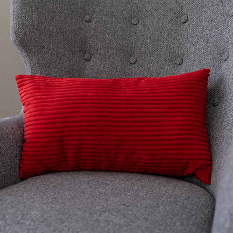 Set of 2 Throw Pillow Covers Only– 12"x20" Decorative Throw Pillow Covers, Red