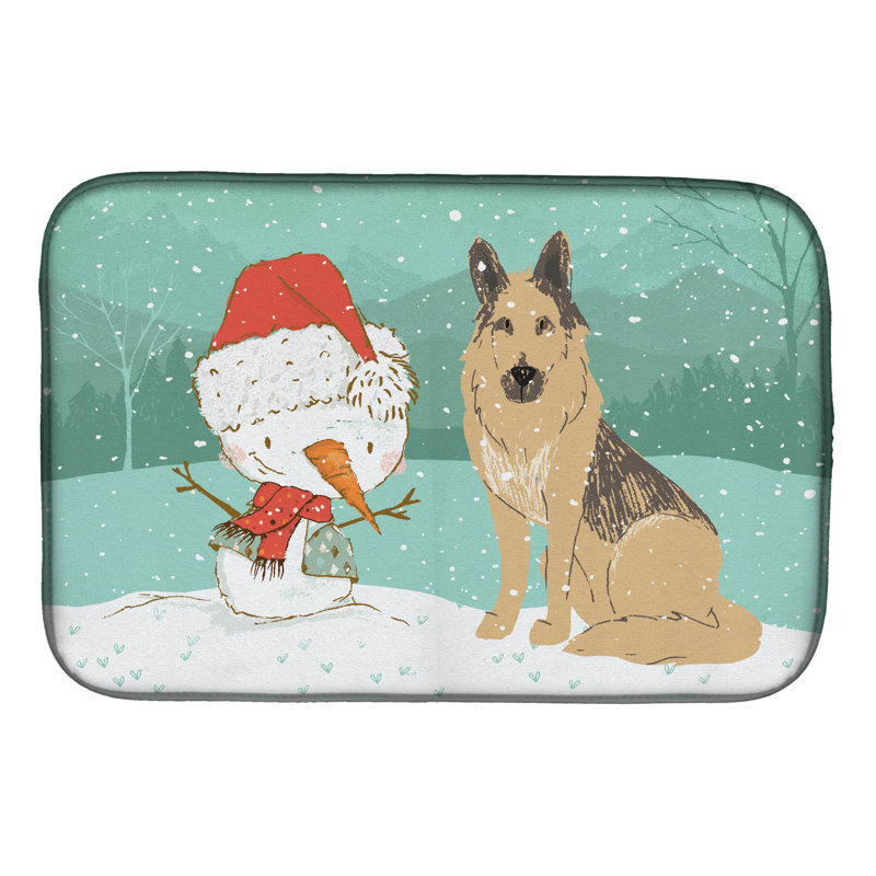 Snowman Christmas, German Shepherd