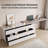Amaly Modern Home Office Extendable Dresser Desk Combo with 6-Drawer