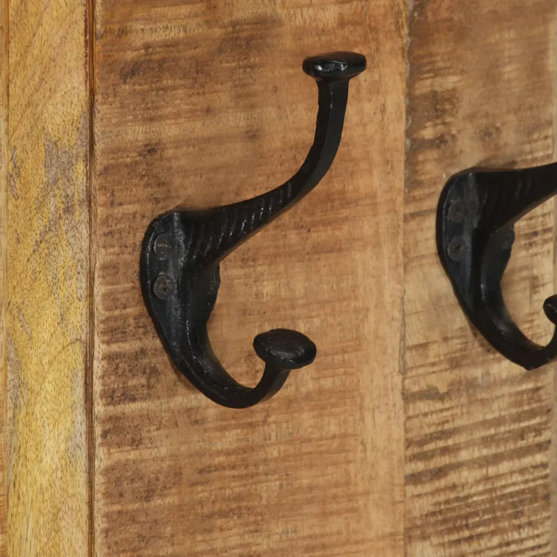 Leite Solid Wood Wall 4 - Hook Wall Mounted Coat Rack