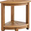 Banc de douche en faux grain de bois de 16,5 po de hauteur et 16,5 po de rayon de bois, tablette de rangement d'eau pour la salle de bain et le salon