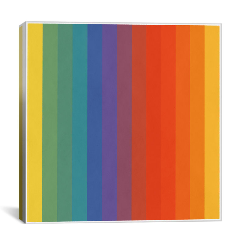 Albree Modern cPride Pattern, impression sur toile, H 12 po x l 12 po x P 0,75 po, Pas de tapis, Toile tendue