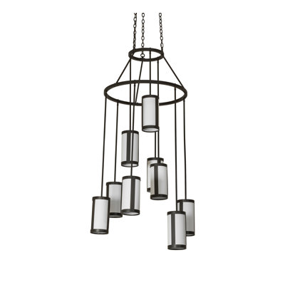 Bettard 9 - Light Dimmable Cylinder Chandelier