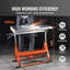 Table de soudage 30 po x 20 po, capacité de charge de 400 lb, établi de soudage en acier sur roulettes, établi pliant avec trois fentes de 1,1 po, 3 angles d'inclinaison, hauteur réglable, rails de guidage rétractables