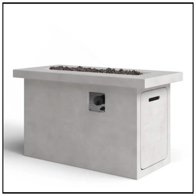 24'' H Concrete Propane/Natural Gas Outdoor Fire Pit Table