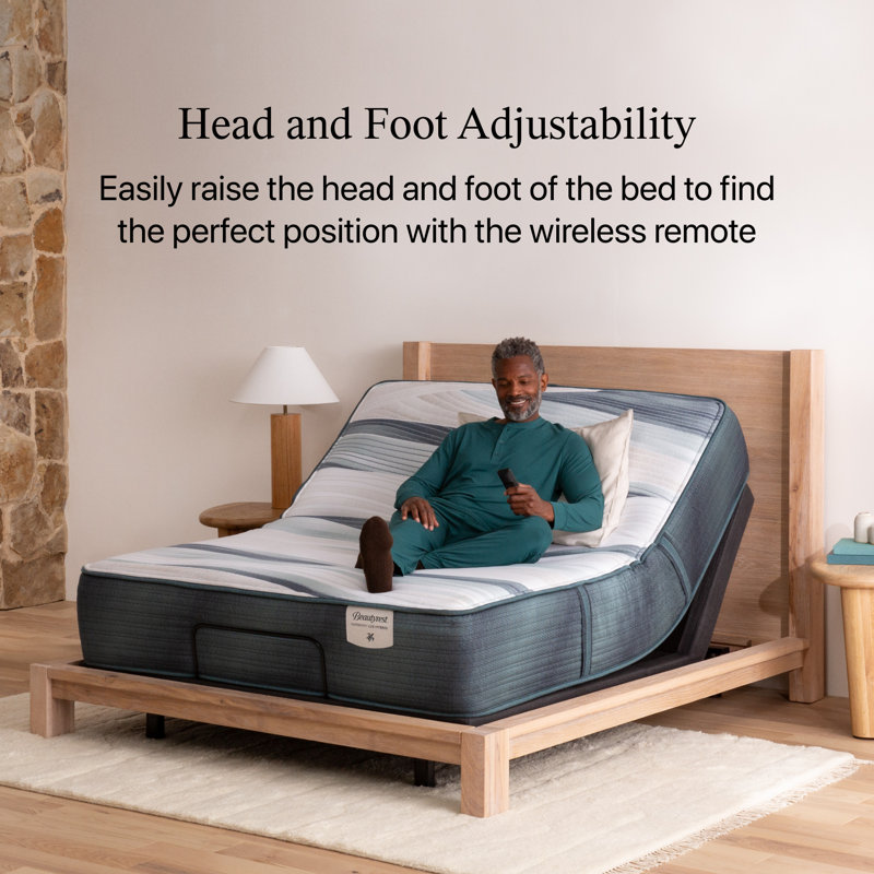 Charcoal Queen Adjustable Metal Frame Bed Base