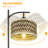 Industrial Floor Lamp With Rustic Stripe Lampshade Standing Pole Light Heavy Base E26 Socket Footswitch For Bedroom Office Reading Study