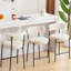 Tabouret de bar 25 po à hauteur de comptoir avec dossier incurvé et structure en métal Sherpa-462264698