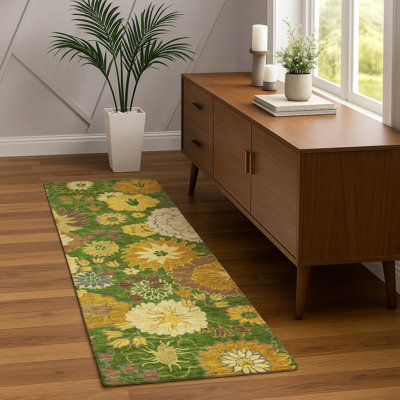 Machine Washable Indoor/Outdoor Emelia ACN2294 Floral Rug