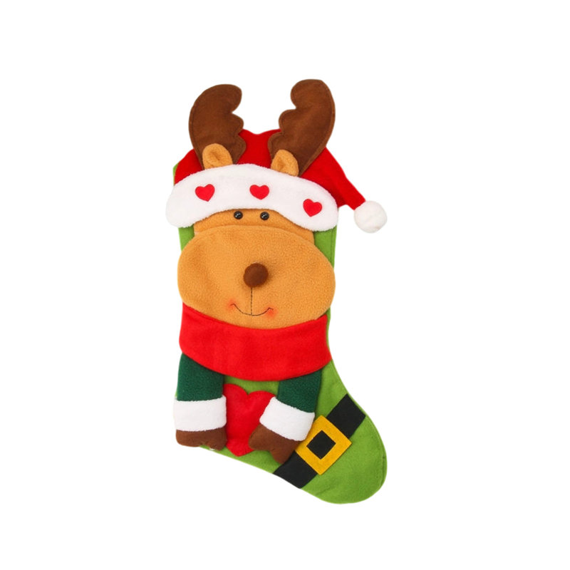 Chaussette de Noël, décorations de père Noël, cadeau, sac de cadeau, chaussettes de Noël pour enfants, B