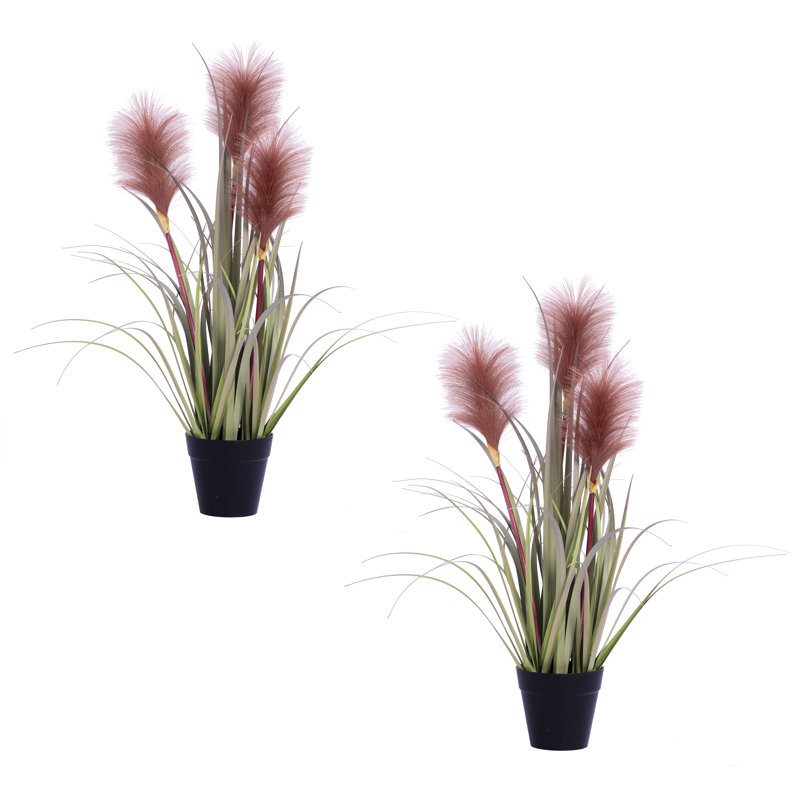 Keyone 21'' Faux Reed Grass in Pot