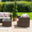 Cardington Rattan Corner Group - with Ice Bucket Coffee Table & Armchair - Brown